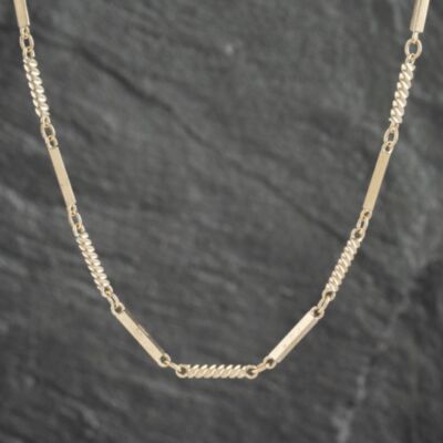 Pre-Owned 9ct Yellow Gold Twist 30 Inch Bar Chain 41041517