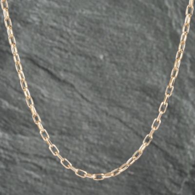 Pre-Owned 9ct Rose Gold Oblong Link 27 Inch Belcher Chain 41041544