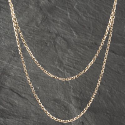 Pre-Owned Vintage Yellow Gold Guard 61 Inch Belcher Chain 41041579