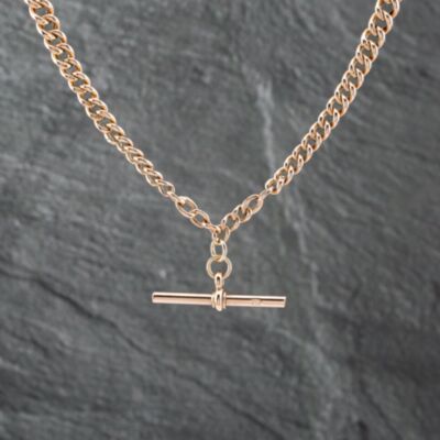 Pre-Owned 9ct Rose Gold 16 Inch Curb Chain 41041580