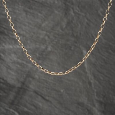 Pre-Owned 9ct Yellow Gold Oval Link 22 Inch Belcher Chain 41041586