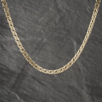 Pre-Owned 9ct Yellow Gold Double Link 18 Inch Curb Chain 41041589