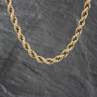 Pre-Owned 9ct Yellow Gold 17 Inch Rope Chain 41041607