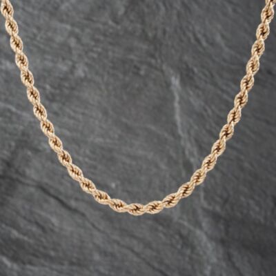 Pre-Owned 9ct Yellow Gold 24 Inch Rope Chain 41041617