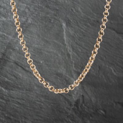 Pre-Owned 9ct Yellow Gold Chunky Round Link 24 Inch Belcher Chain 41041638