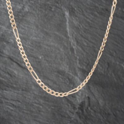 Pre-Owned 9ct Rose Gold 24 Inch Figaro Chain 41041655