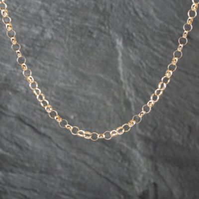 Pre-Owned 9ct Yellow Gold Round Link 22 Inch Belcher Chain 41041685