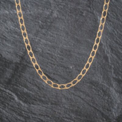 Pre-Owned 9ct Yellow Gold Square 19 Inch Curb Chain 41041700