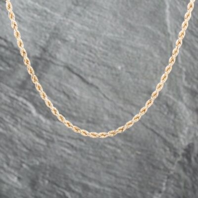 Pre-Owned 9ct Yellow Gold Solid 20 Inch Rope Chain 41041708