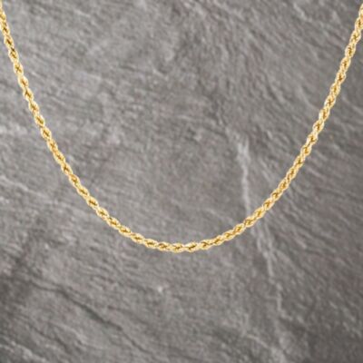 Pre-Owned 9ct Yellow Gold 16 Inch Rope Chain 41041710