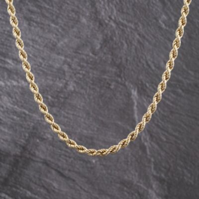 Pre-Owned 9ct Yellow Gold 18 Inch Rope Chain 41041748