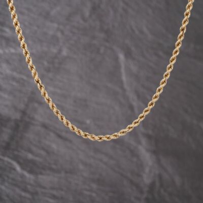 Pre-Owned 9ct Yellow Gold 18 Inch Rope Chain 41041768