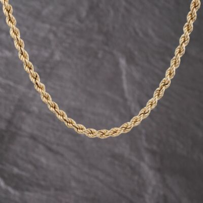 Pre-Owned 9ct Yellow Gold 18 Inch Rope Chain 41041782