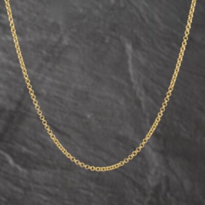 Pre-Owned 18ct Yellow Gold Double Round Link 23 Inch Belcher Chain 41041788