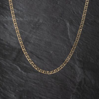 Pre-Owned 9ct Yellow Gold Square 23 Inch Curb Chain 41041792