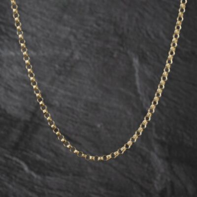 Pre-Owned 9ct Yellow Gold Circular Double Link 22 Inch Belcher Chain 41041799