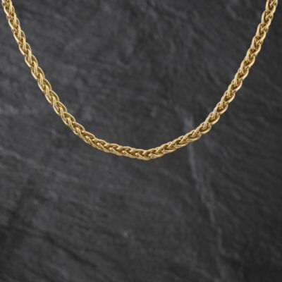 Pre-Owned 9ct Yellow Gold 16 Inch Foxtail Chain 41041826