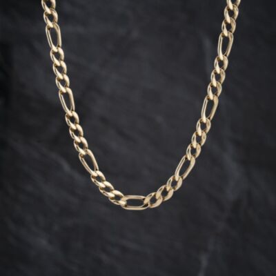 Pre-Owned 9ct Yellow Gold 22 Inch Figaro Chain 41041834