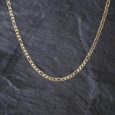 Pre-Owned 9ct Yellow Gold 19 Inch Figaro Chain 41041841
