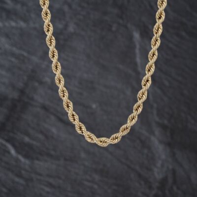 Pre-Owned 9ct Yellow Gold 16 Inch Rope Chain 41041848