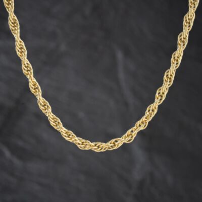 Pre-Owned 9ct Yellow Gold Oval 21 Inch Rope Chain 41041851