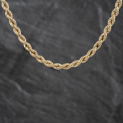 Pre-Owned 9ct Yellow Gold 18 Inch Rope Chain 41041864