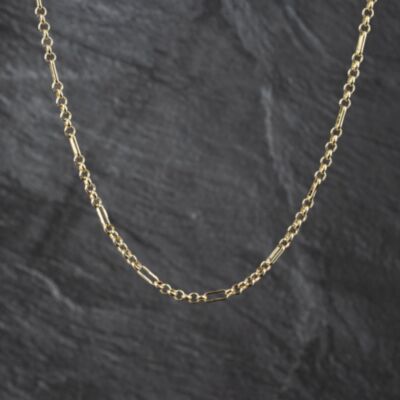 Pre-Owned 9ct Yellow Gold Seven Plus One Link 24 Inch Belcher Chain 41041878