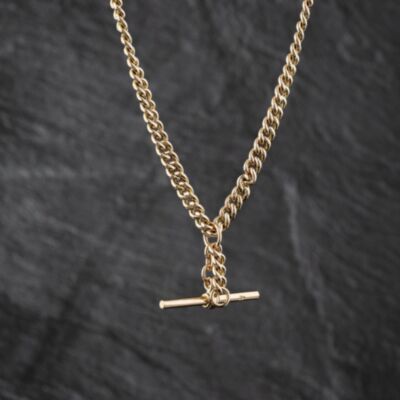 Pre-Owned Vintage Yellow Gold 14 Inch T-Bar Curb Chain 41041894