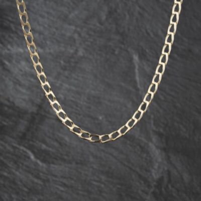 Pre-Owned 9ct Yellow Gold Square 21 Inch Curb Chain 41041895