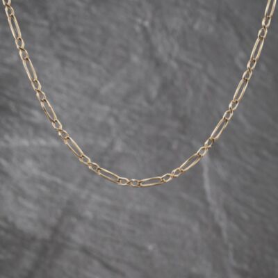 Pre-Owned 9ct Yellow Gold 28 Inch Figaro Style Chain 41041926