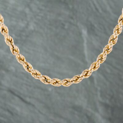 Pre-Owned 9ct Yellow Gold 18 Inch Rope Chain 41043655