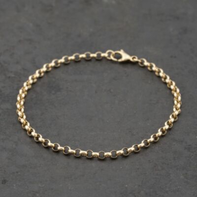 Pre-Owned 9ct Yellow Gold 7.5 Inch Belcher Chain Bracelet 41061280