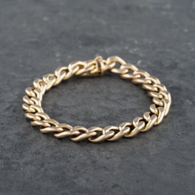 Pre-Owned 9ct Yellow Gold 7 Inch Curb Chain Bracelet 41081229
