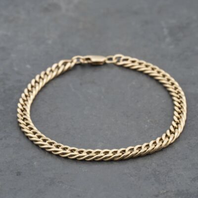 Pre-Owned 9ct Yellow Gold 8 Inch Curb Chain Bracelet 41081260