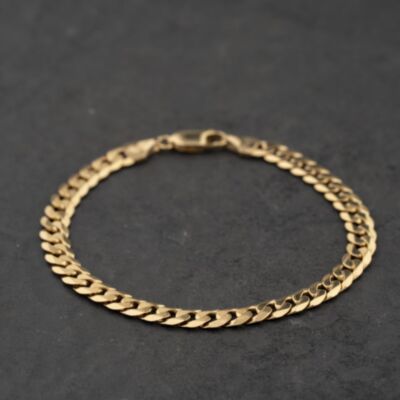 Pre-Owned 9ct Yellow Gold 8 Inch Curb Chain Bracelet 41081316