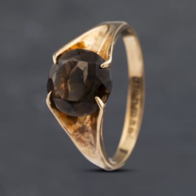 Pre-Owned 9ct Yellow Gold Smokey Quartz Dress Ring 41102975