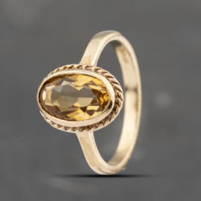 Pre-Owned 9ct Yellow Gold Citrine Dress Ring 41103057