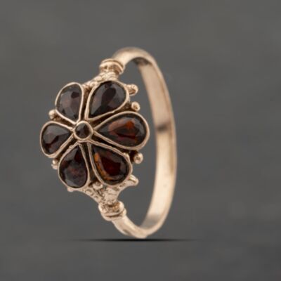Pre-Owned Vintage Rose Gold Garnet Cluster Ring 41103386