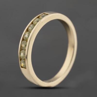 Pre-Owned 9ct Yellow Gold Quartz Channel Set Half Eternity Ring 41103670