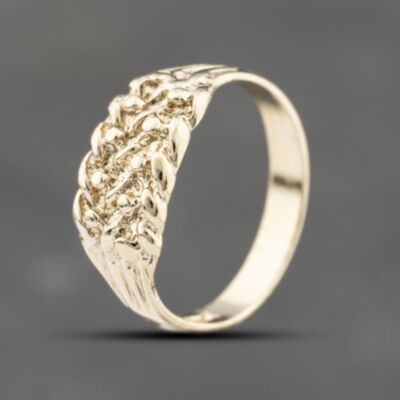 Pre-Owned 9ct Yellow Gold Two Row Childs Keeper Ring 41103730