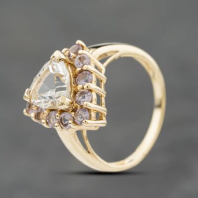 Pre-Owned 9ct Yellow Gold Amethyst Dress Ring 41104171