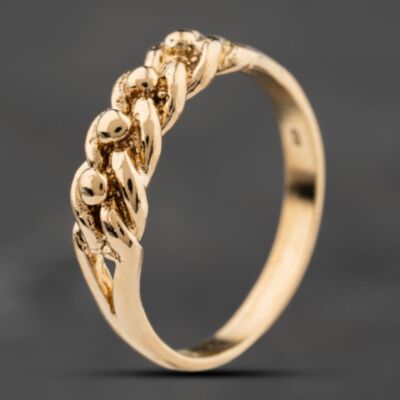 Pre-Owned 9ct Yellow Gold One Row Keeper Ring 41104237