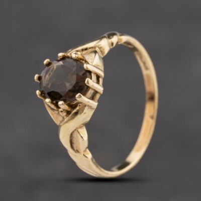 Pre-Owned 9ct Yellow Gold Smoky Quartz Dress Ring 41104310