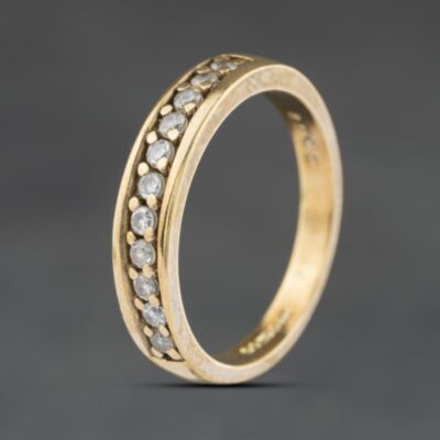 Pre-Owned 9ct Yellow Gold Cubic Zirconia Half Eternity Ring 41104547