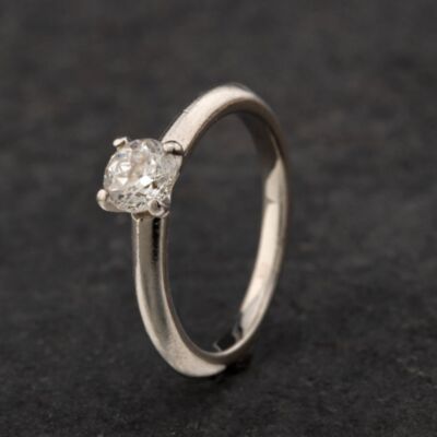 Pre-Owned Platinum 0.54ct Brilliant Cut Mastercut Diamond Four Claw Solitaire Ring 4112173