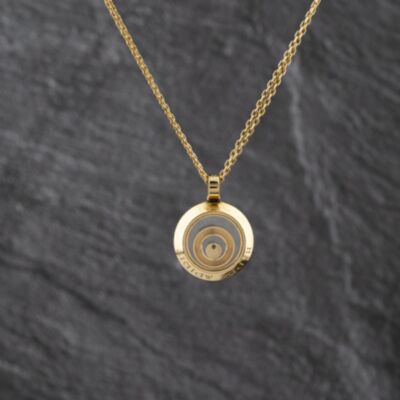 Pre-Owned Chopard 18ct Yellow Gold 0.07ct Diamond Happy Spirit Pendant & 16 Inch Trace Chain 41143351