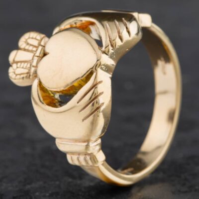 Pre-Owned 9ct Yellow Gold Claddagh Ring 4115320