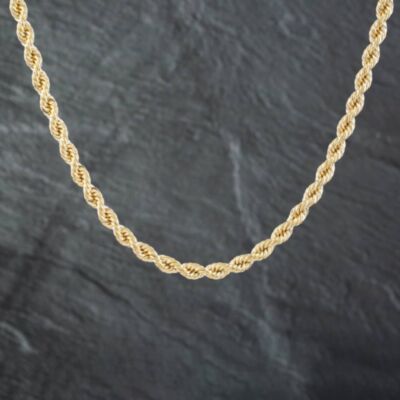 Pre-Owned 9ct Yellow Gold 18 Inch Rope Chain 41161259