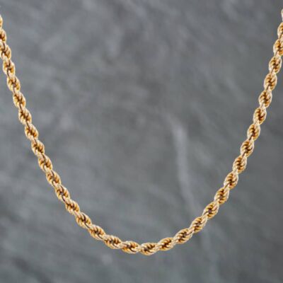 Pre-Owned 9ct Yellow Gold 16 Inch Rope Chain 41161537