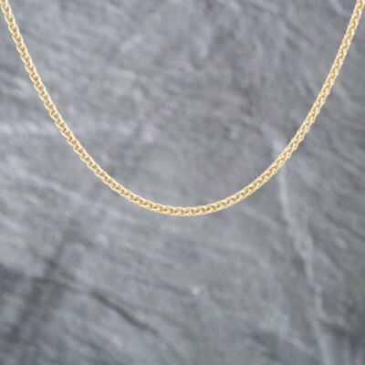 Pre-Owned 9ct Yellow Gold 16 Inch Foxtail Chain 41161584
